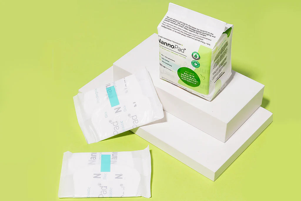 NannoPad Panty Liners, pantiprotectores de algodón orgánico, paquete de 18